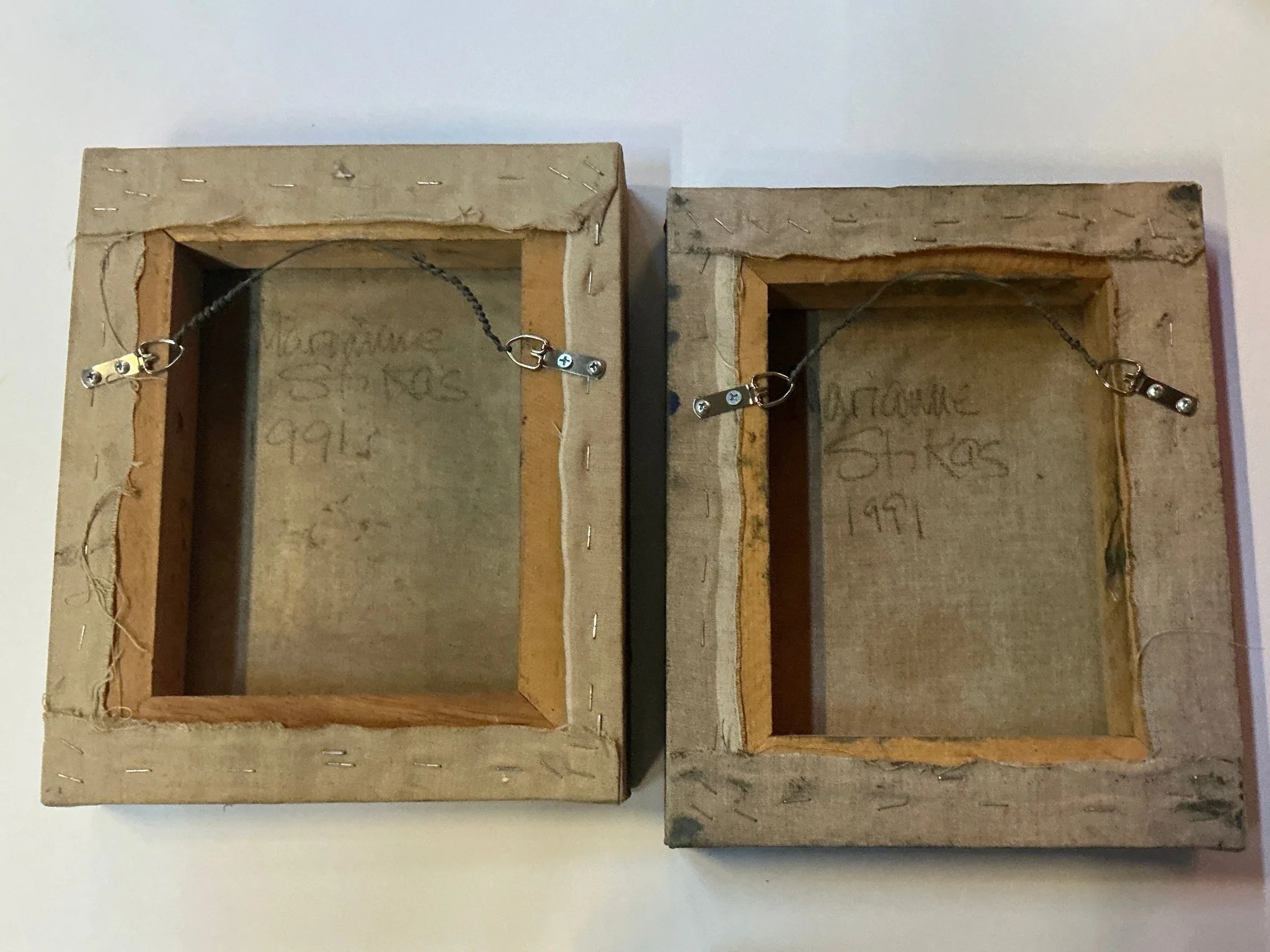 1991 untitled diptych by Marianne Stikas - Image 4