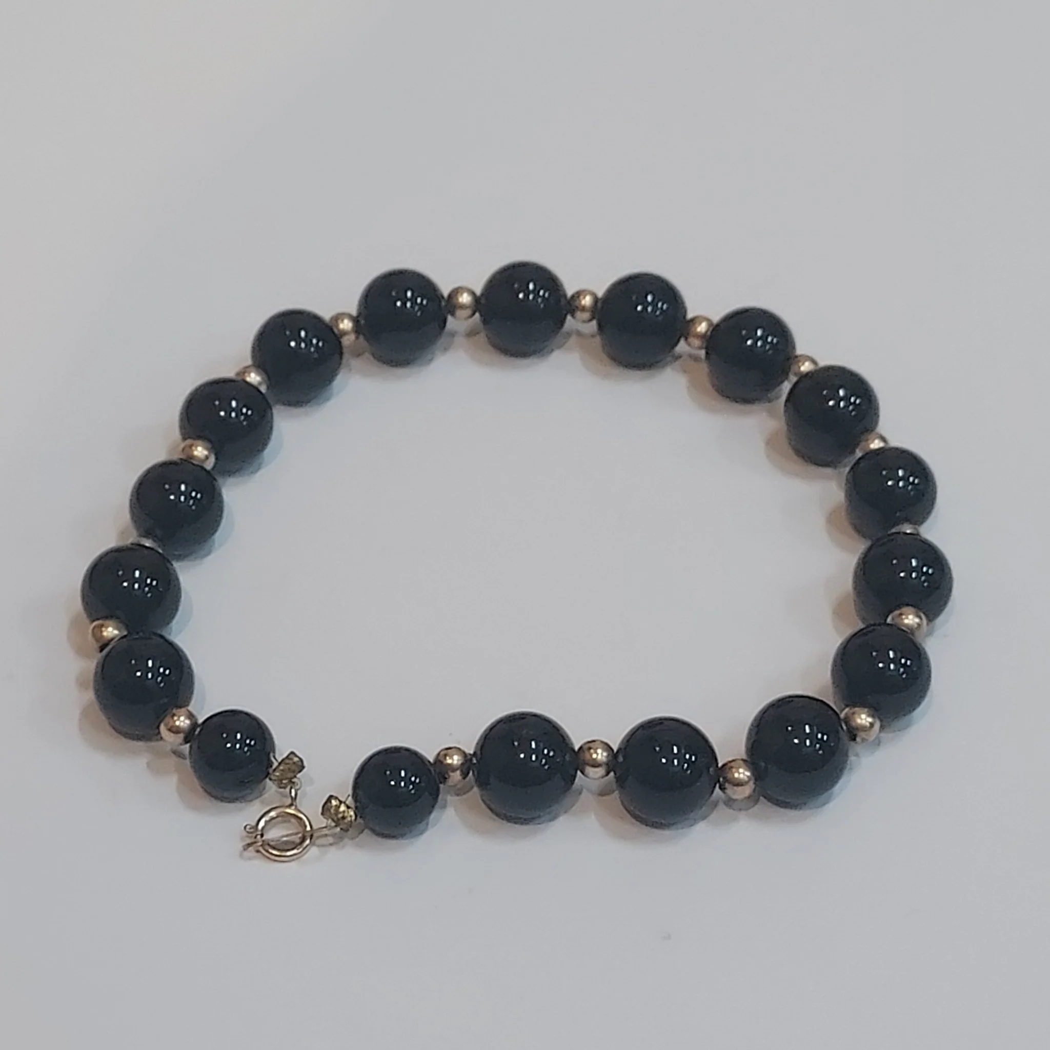 14K Gold & Onyx Bracelet - Image 3