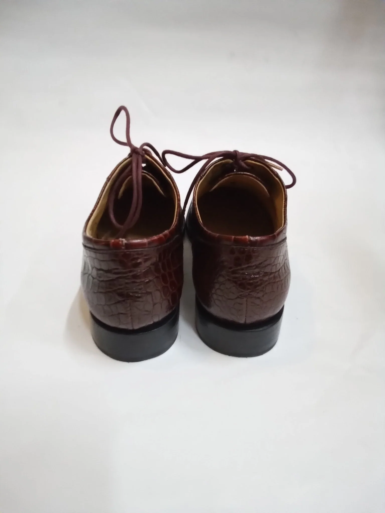 The Office of Angela Scott Maroon Leather Oxfords - Image 4