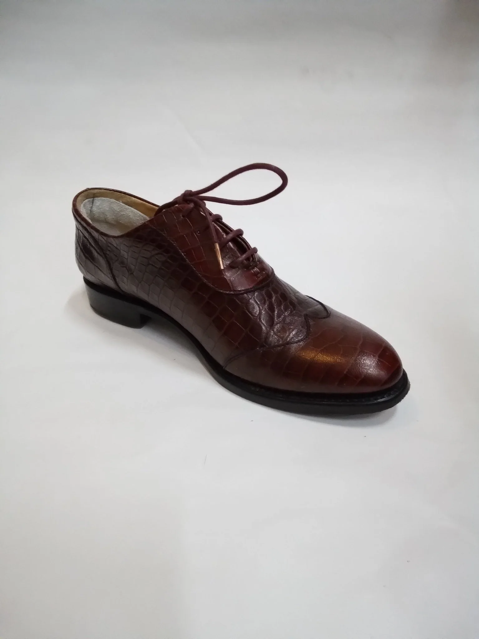 The Office of Angela Scott Maroon Leather Oxfords - Image 5