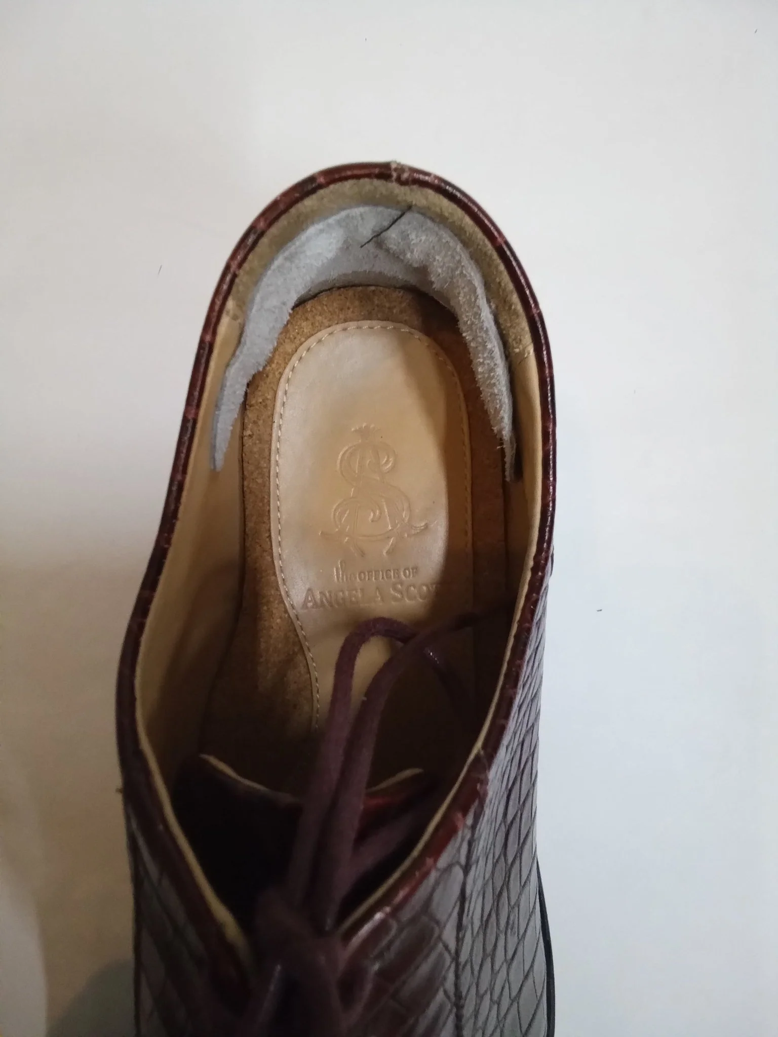 The Office of Angela Scott Maroon Leather Oxfords - Image 6