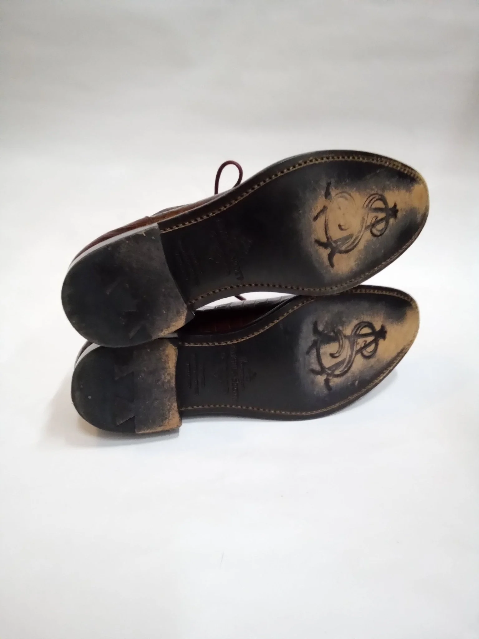 The Office of Angela Scott Maroon Leather Oxfords - Image 8
