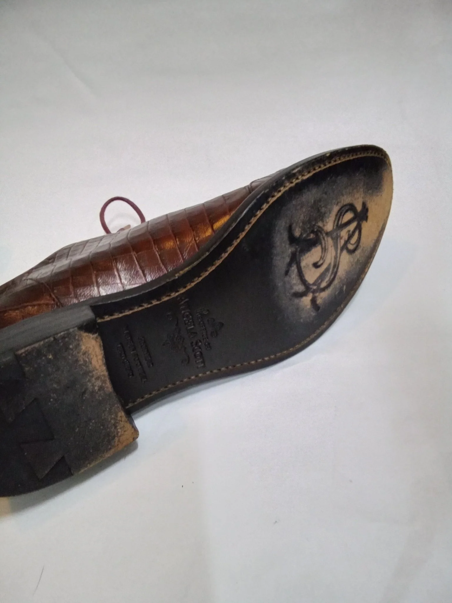 The Office of Angela Scott Maroon Leather Oxfords - Image 9