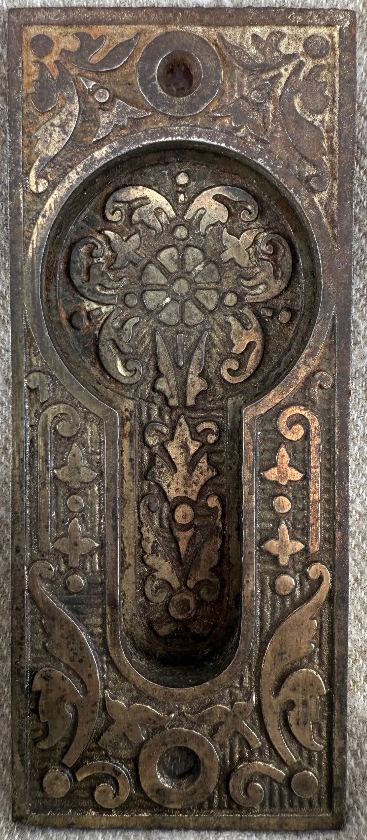 Antique Bronze Pocket Door Pull