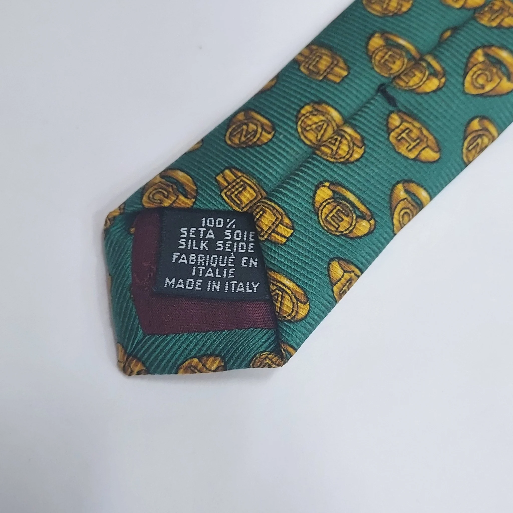 Chanel Green Silk Tie - Image 10