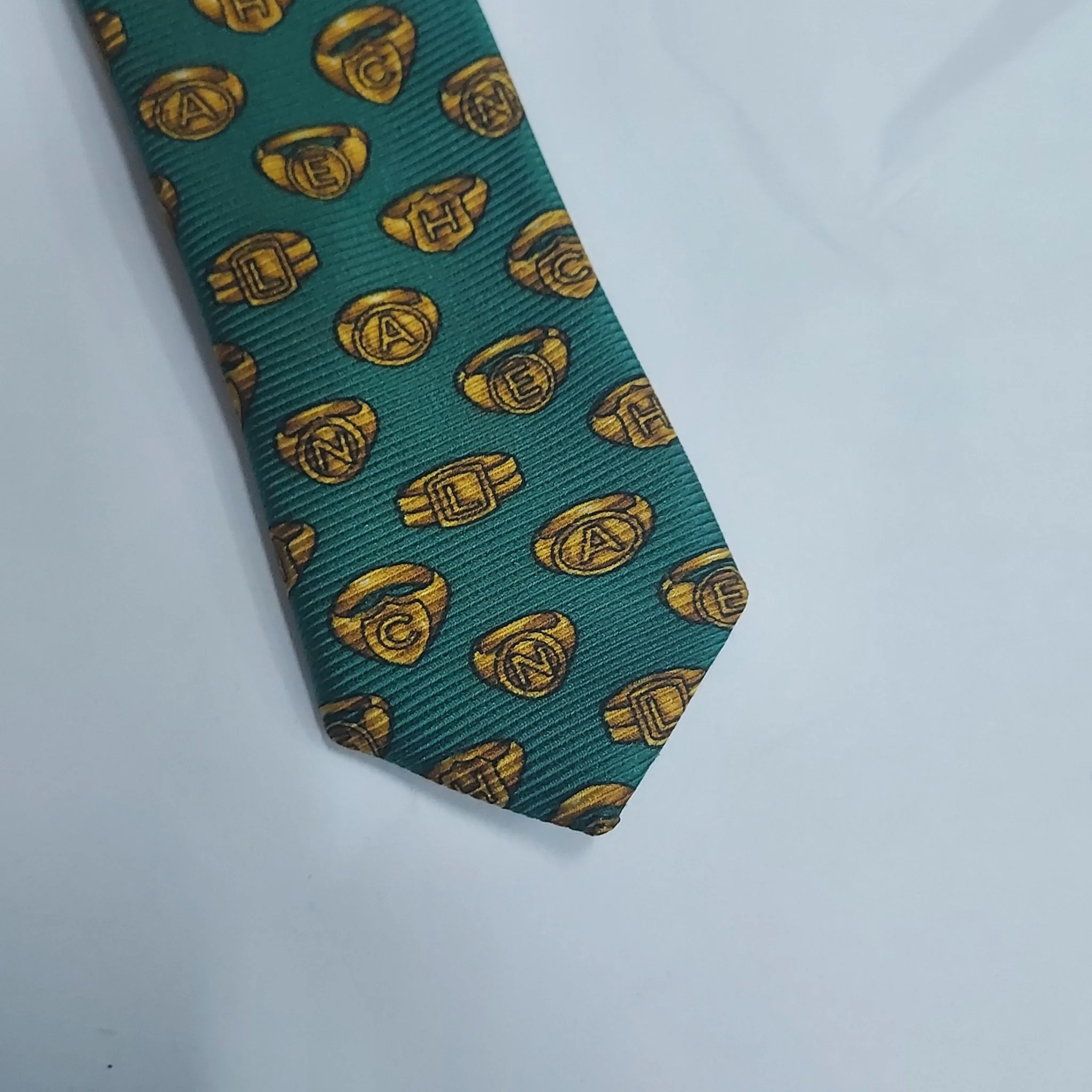 Chanel Green Silk Tie - Image 7