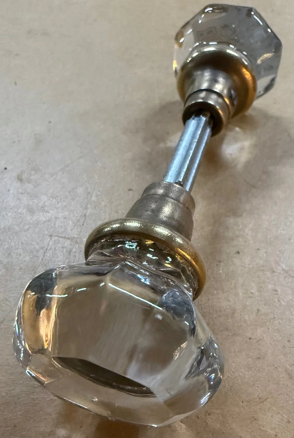 Glass w/ Brass Door Knob Set - Image 3