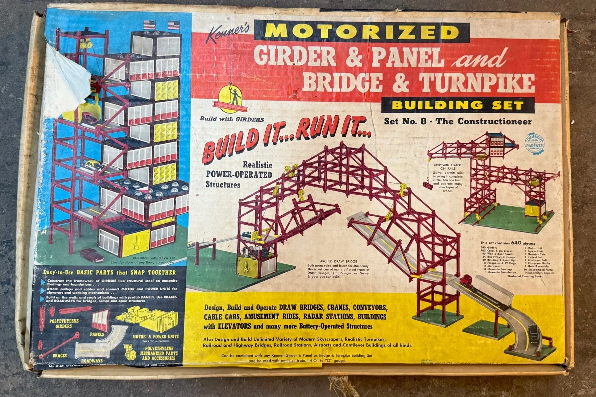 Kenner’s Motorized Girder & Panel and Bridge & Turnpike Building Set
