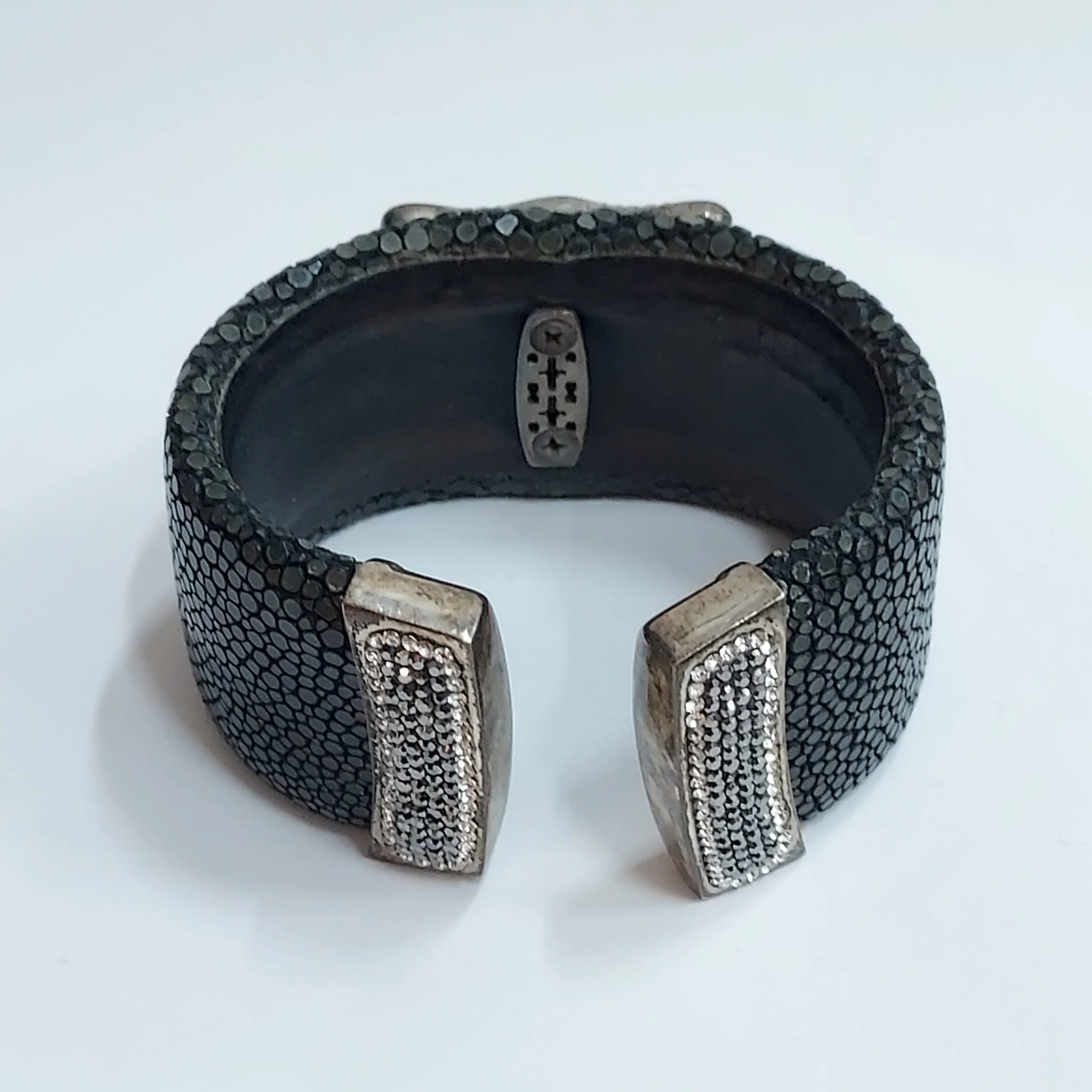 Lisa M Stingray, Sterling Silver, Turquoise & Stone Cuff Bracelet - Image 7