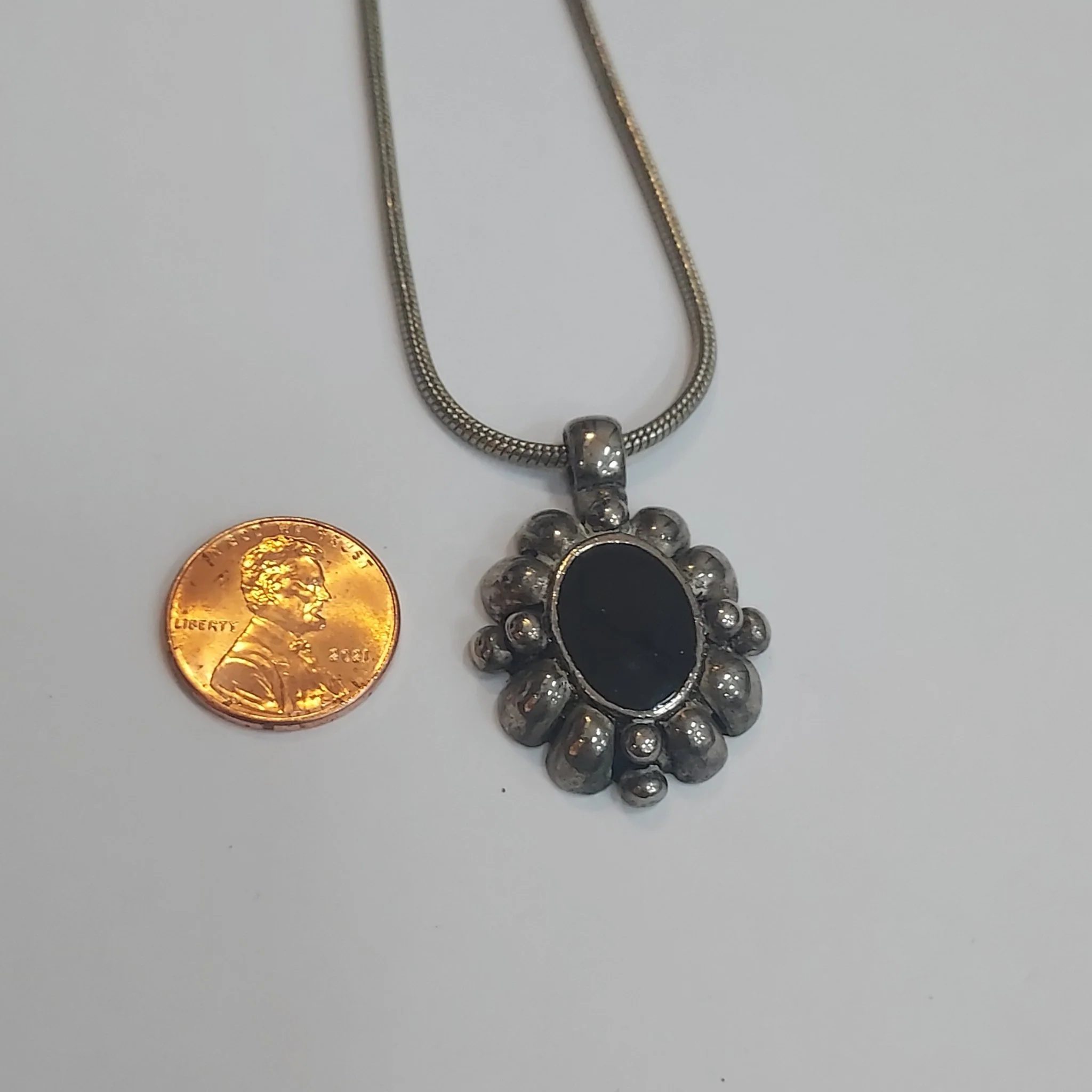 Sterling & Onyx Necklace - Image 7