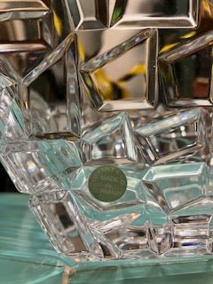 Tiffany Co signed Sierra Pattern Geometric Crystal square bowl 9" - Image 6
