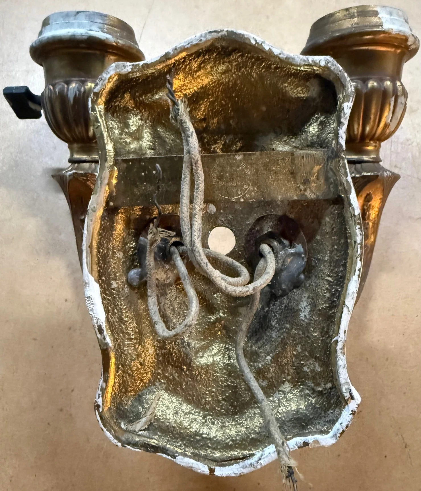 Vintage Cast Metal Wall Sconce - Image 2