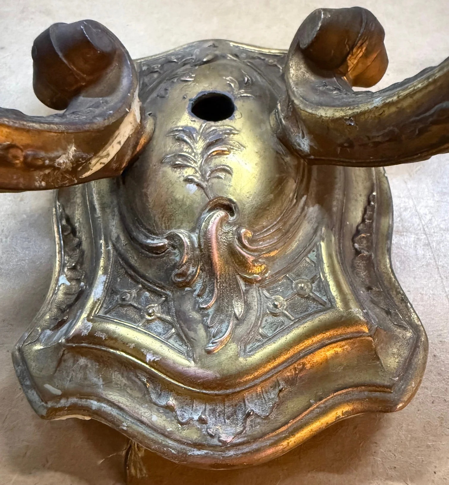 Vintage Cast Metal Wall Sconce - Image 3
